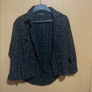 Black & White Textured Unisex Jacket